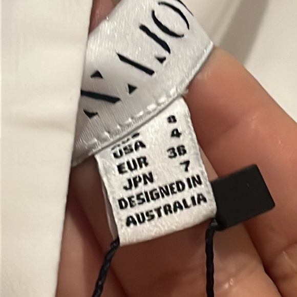 Shona joy x Revolve Knotted Neckline Tulip Hem Draped Dress Gown Ivory NWT - Picture 6 of 14